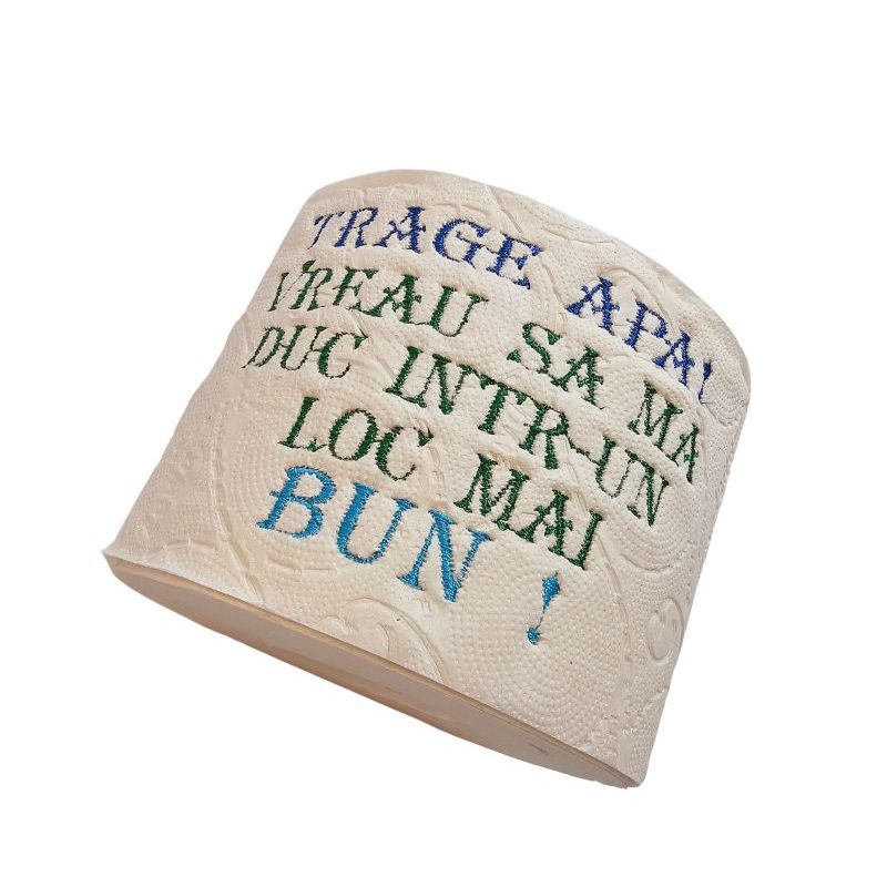 Market - Cadouri - Cadouri personalizate - Hartie Igienica Brodata Craciun "Trage apa " Ariale, multicolor, celuloza - Infinity.ro