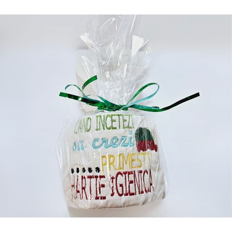 Market - Cadouri - Cadouri personalizate - Hartie Igienica Brodata Craciun " Cand incetezi sa crezi" Ariale, multicolor, celuloza - Infinity.ro