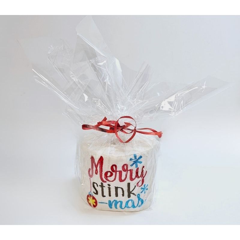 Market - Cadouri - Cadouri personalizate - Hartie Igienica Brodata Craciun "Merry stink " Ariale, multicolor, celuloza - Infinity.ro