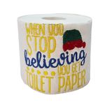 Market - Cadouri - Cadouri personalizate - Hartie Igienica Brodata Craciun " When you stop" Ariale, multicolor, celuloza - Infinity.ro