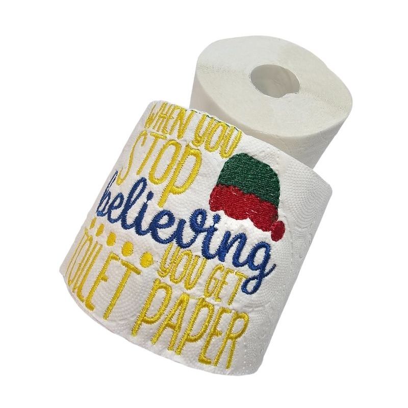 Market - Cadouri - Cadouri personalizate - Hartie Igienica Brodata Craciun " When you stop" Ariale, multicolor, celuloza - Infinity.ro