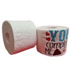 Market - Cadouri - Cadouri personalizate - Hartie Igienica Brodata " You complete me", multicolor, celuloza - Infinity.ro