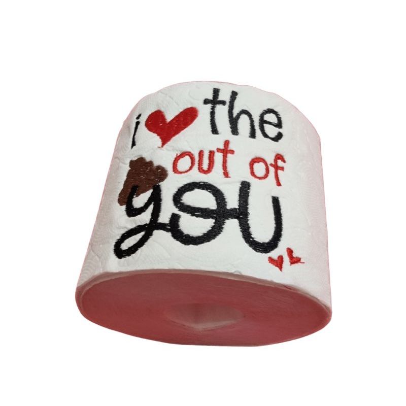 Market - Cadouri - Cadouri personalizate - Hartie Igienica Brodata Love, multicolor, celuloza - Infinity.ro