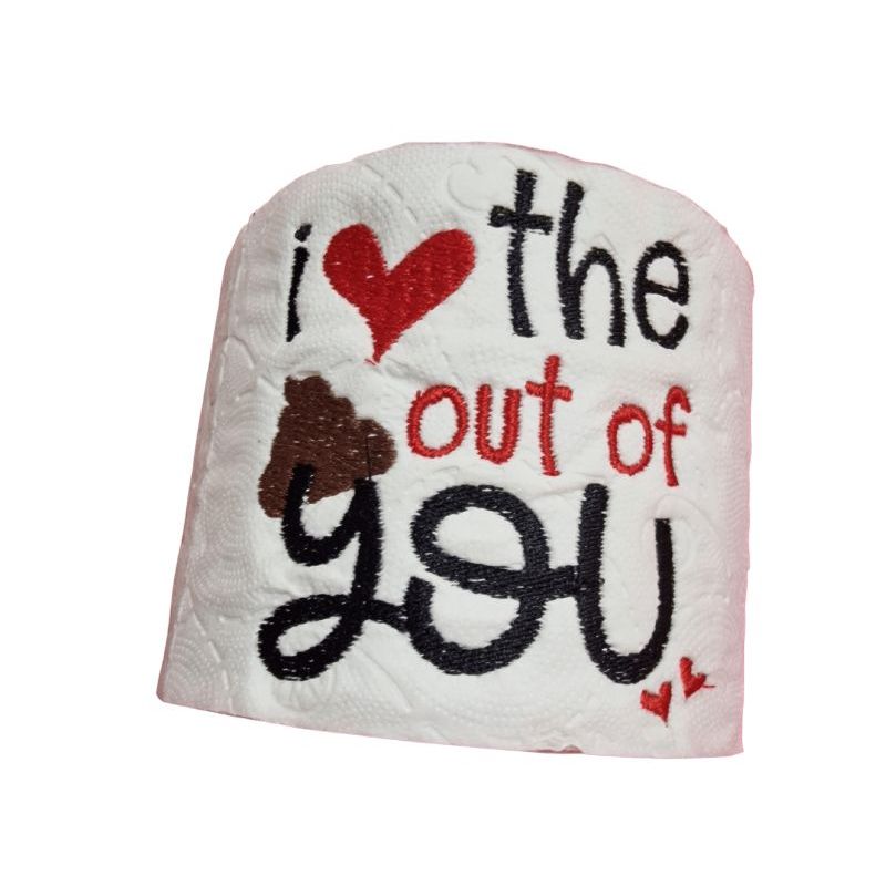 Market - Cadouri - Cadouri personalizate - Hartie Igienica Brodata Love, multicolor, celuloza - Infinity.ro