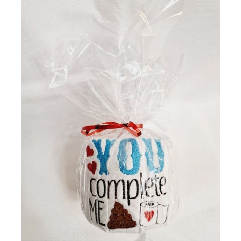 Market - Cadouri - Cadouri personalizate - Hartie Igienica Brodata " You complete me", multicolor, celuloza - Infinity.ro