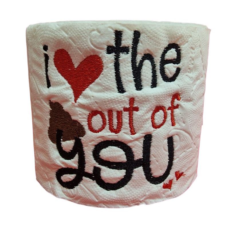 Market - Cadouri - Cadouri personalizate - Hartie Igienica Brodata Love, multicolor, celuloza - Infinity.ro