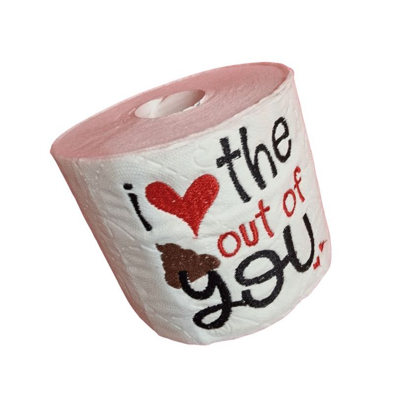 Market - Cadouri - Cadouri personalizate - Hartie Igienica Brodata Love, multicolor, celuloza - Infinity.ro