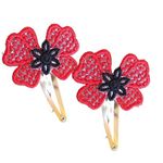 Fashion, accesorii si bijuterii - Femei - Accesorii femei - Accesorii pentru par femei - Set 2 Clame Brodate Happy Mix Black, Ariale, multicolor - Infinity.ro