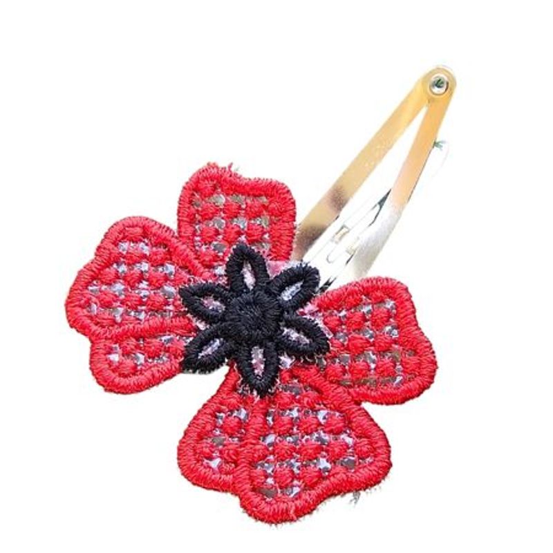 Fashion, accesorii si bijuterii - Femei - Accesorii femei - Accesorii pentru par femei - Set 2 Clame Brodate Happy Mix Black, Ariale, multicolor - Infinity.ro