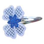 Fashion, accesorii si bijuterii - Femei - Accesorii femei - Accesorii pentru par femei - Set 2 Clame Brodate Happy Deep Blue Ariale, multicolor - Infinity.ro