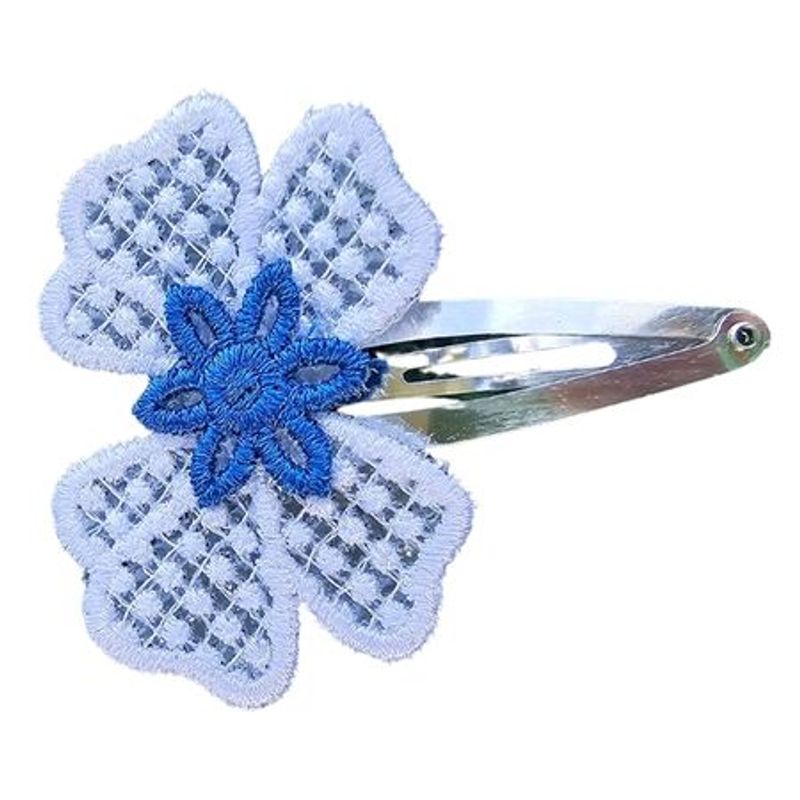 Fashion, accesorii si bijuterii - Femei - Accesorii femei - Accesorii pentru par femei - Set 2 Clame Brodate Happy Deep Blue Ariale, multicolor - Infinity.ro