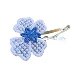 Fashion, accesorii si bijuterii - Femei - Accesorii femei - Accesorii pentru par femei - Set 2 Clame Brodate Happy Deep Blue Ariale, multicolor - Infinity.ro