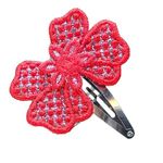 Fashion, accesorii si bijuterii - Femei - Accesorii femei - Accesorii pentru par femei - Set 2 Clame Brodate Happy All Red, Ariale, multicolor - Infinity.ro