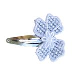 Fashion, accesorii si bijuterii - Femei - Accesorii femei - Accesorii pentru par femei - Clama Brodata Happy Mix White,  Ariale, alb - Infinity.ro