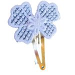 Fashion, accesorii si bijuterii - Femei - Accesorii femei - Accesorii pentru par femei - Clama Brodata Happy Mix White,  Ariale, alb - Infinity.ro