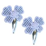 Fashion, accesorii si bijuterii - Femei - Accesorii femei - Accesorii pentru par femei - Clama Brodata Happy Mix White,  Ariale, alb - Infinity.ro