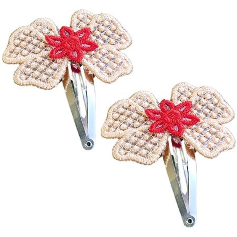 Fashion, accesorii si bijuterii - Femei - Accesorii femei - Accesorii pentru par femei - Clama Brodata Happy Natural,  Ariale, multicolor - Infinity.ro