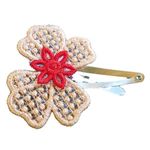 Fashion, accesorii si bijuterii - Femei - Accesorii femei - Accesorii pentru par femei - Clama Brodata Happy Natural,  Ariale, multicolor - Infinity.ro