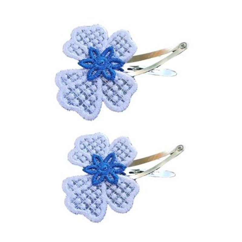 Fashion, accesorii si bijuterii - Femei - Accesorii femei - Accesorii pentru par femei - Clama Brodata Happy Deep Blue,  Ariale, multicolor - Infinity.ro