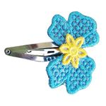 Fashion, accesorii si bijuterii - Femei - Accesorii femei - Accesorii pentru par femei - Clama Brodata Happy Blue,  Ariale, multicolor - Infinity.ro