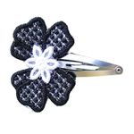 Fashion, accesorii si bijuterii - Femei - Accesorii femei - Accesorii pentru par femei - Clama Brodata Happy Black,  Ariale, multicolor - Infinity.ro