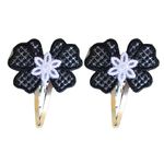 Fashion, accesorii si bijuterii - Femei - Accesorii femei - Accesorii pentru par femei - Clama Brodata Happy Black,  Ariale, multicolor - Infinity.ro