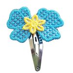 Fashion, accesorii si bijuterii - Femei - Accesorii femei - Accesorii pentru par femei - Clama Brodata Happy Blue,  Ariale, multicolor - Infinity.ro