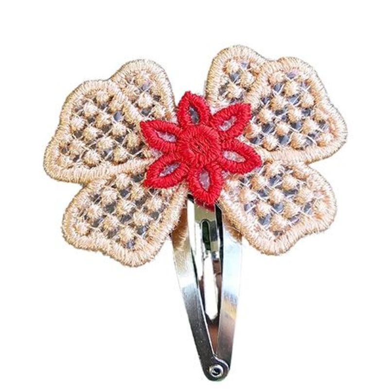 Fashion, accesorii si bijuterii - Femei - Accesorii femei - Accesorii pentru par femei - Clama Brodata Happy Natural,  Ariale, multicolor - Infinity.ro