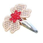 Fashion, accesorii si bijuterii - Femei - Accesorii femei - Accesorii pentru par femei - Clama Brodata Happy Natural,  Ariale, multicolor - Infinity.ro