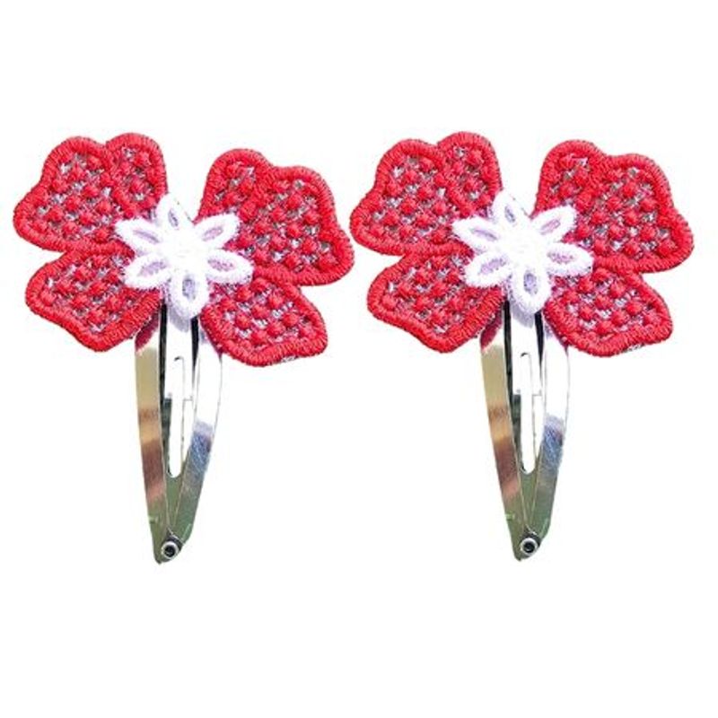 Fashion, accesorii si bijuterii - Femei - Accesorii femei - Accesorii pentru par femei - Clama Brodata Happy Mix Red,  Ariale, multicolor - Infinity.ro