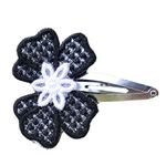 Fashion, accesorii si bijuterii - Femei - Accesorii femei - Accesorii pentru par femei - Clama Brodata Happy Black,  Ariale, multicolor - Infinity.ro