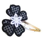 Fashion, accesorii si bijuterii - Femei - Accesorii femei - Accesorii pentru par femei - Clama Brodata Happy Black,  Ariale, multicolor - Infinity.ro