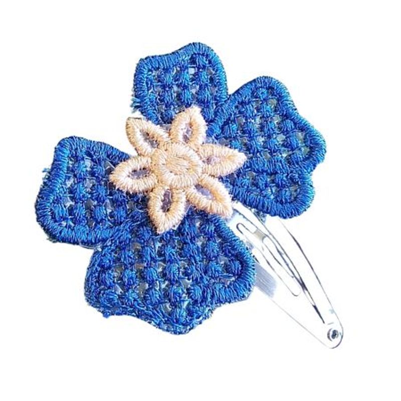 Fashion, accesorii si bijuterii - Femei - Accesorii femei - Accesorii pentru par femei - Clama Brodata Happy Navy  Ariale, multicolor - Infinity.ro