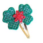 Fashion, accesorii si bijuterii - Femei - Accesorii femei - Accesorii pentru par femei - Clama Brodata Happy Vibe Green,  Ariale, multicolor - Infinity.ro