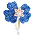 Fashion, accesorii si bijuterii - Femei - Accesorii femei - Accesorii pentru par femei - Clama Brodata Happy Navy  Ariale, multicolor - Infinity.ro