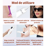 Ingrijire personala si Cosmetice - Aparate & accesorii ingrijire personala - Epilatoare si accesorii - Epilatoare - Epilator IPL Premium MAROVIO®, 999.999 pulsatii, epilare definitiva, senzor piele, 5 viteze, tub lumina quartz Xenon, Alb - Infinity.ro