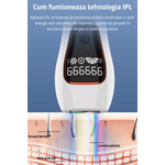 Ingrijire personala si Cosmetice - Aparate & accesorii ingrijire personala - Epilatoare si accesorii - Epilatoare - Epilator IPL Premium MAROVIO®, 999.999 pulsatii, epilare definitiva, senzor piele, 5 viteze, tub lumina quartz Xenon, Alb/Negru - Infinity.ro
