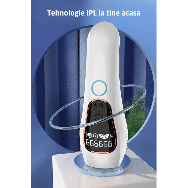 Ingrijire personala si Cosmetice - Aparate & accesorii ingrijire personala - Epilatoare si accesorii - Epilatoare - Epilator IPL Premium MAROVIO®, 999.999 pulsatii, epilare definitiva, senzor piele, 5 viteze, tub lumina quartz Xenon, Alb/Negru - Infinity.ro