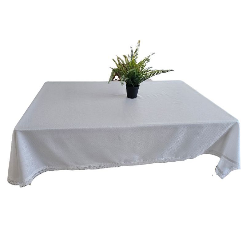 Casa si Gradina - Textile si covoare - Textile bucatarie - Fete de masa - Fata de masa cu dantela, Crystal By Ariale, 100x140cm, textil, alb - Infinity.ro