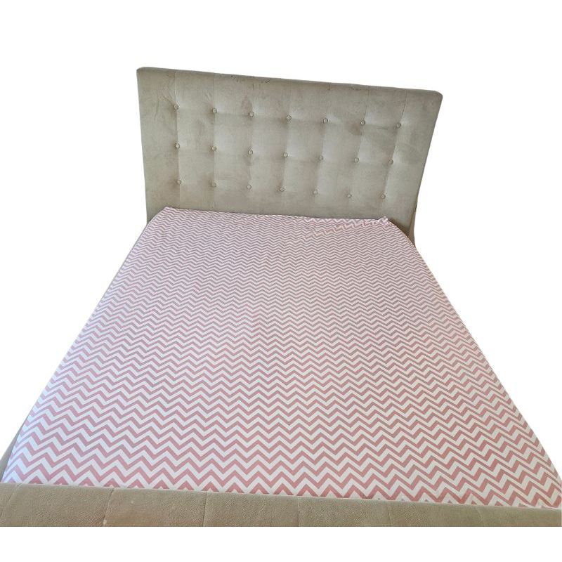 Casa si Gradina - Textile si covoare - Lenjerii de pat - Cearceafuri de pat - Cearceaf de pat cu elastic Zenith Blush Ariale, bumbac ranforce, 160 X 200 cm, Multicolor - Infinity.ro