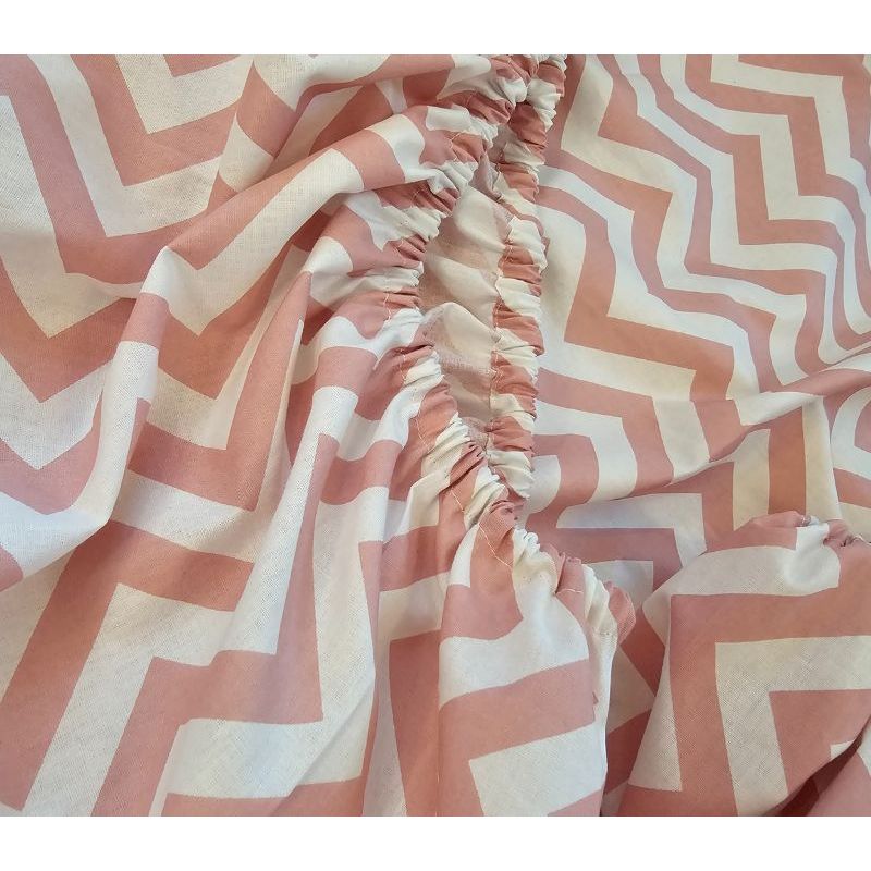 Casa si Gradina - Textile si covoare - Lenjerii de pat - Cearceafuri de pat - Cearceaf de pat cu elastic Zenith Blush Ariale, bumbac ranforce, 160 X 200 cm, Multicolor - Infinity.ro