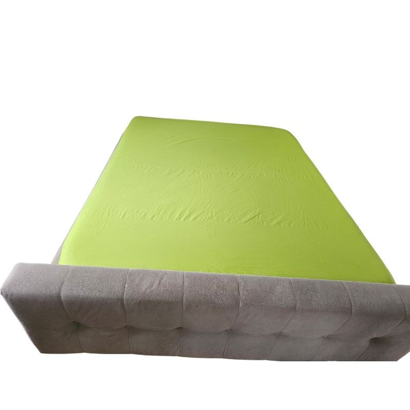 Casa si Gradina - Textile si covoare - Lenjerii de pat - Cearceafuri de pat - Cearceaf de pat cu elastic Green Bliss Ariale, bumbac ranforce, 160 X 200 X 25 cm, Verde - Infinity.ro