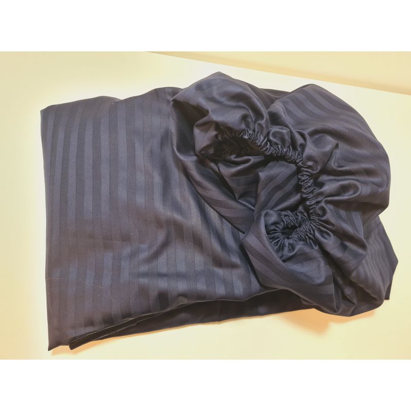 Casa si Gradina - Textile si covoare - Lenjerii de pat - Cearceafuri de pat - Cearceaf de pat cu elastic ARIALE, damasc satinat, 160 X 200, Maro - Infinity.ro