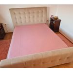 Casa si Gradina - Textile si covoare - Lenjerii de pat - Cearceafuri de pat - Cearceaf de pat cu elastic ARIALE, bumbac ranforce, 160 X 200 X 25 cm, Lila - Infinity.ro