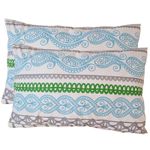 Casa si Gradina - Textile si covoare - Lenjerii de pat - Fete de perna - Set 2 fete de perna, Arabesque, 50x70cm, bumbac ranforce, Multicolor - Infinity.ro