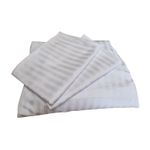 Casa si Gradina - Textile si covoare - Lenjerii de pat - Seturi de lenjerie - Set lenjerie de pat dublu, cearsaf de pat, 2 fete de perna, damasc, Alb - Infinity.ro