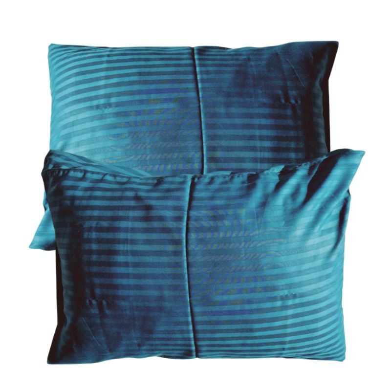 Casa si Gradina - Textile si covoare - Lenjerii de pat - Fete de perna - Set 2 fete de perna, ARIALE, damasc satinat, 50x70cm, turcoaz - Infinity.ro