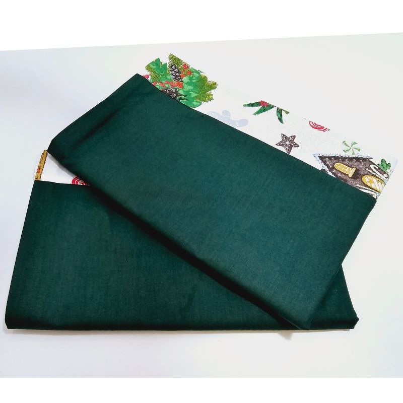 Casa si Gradina - Textile si covoare - Lenjerii de pat - Fete de perna - Set 2 fete de perna Craciun, Ginger Green ARIALE, 50x70cm, bumbac ranforce, Multicolor - Infinity.ro