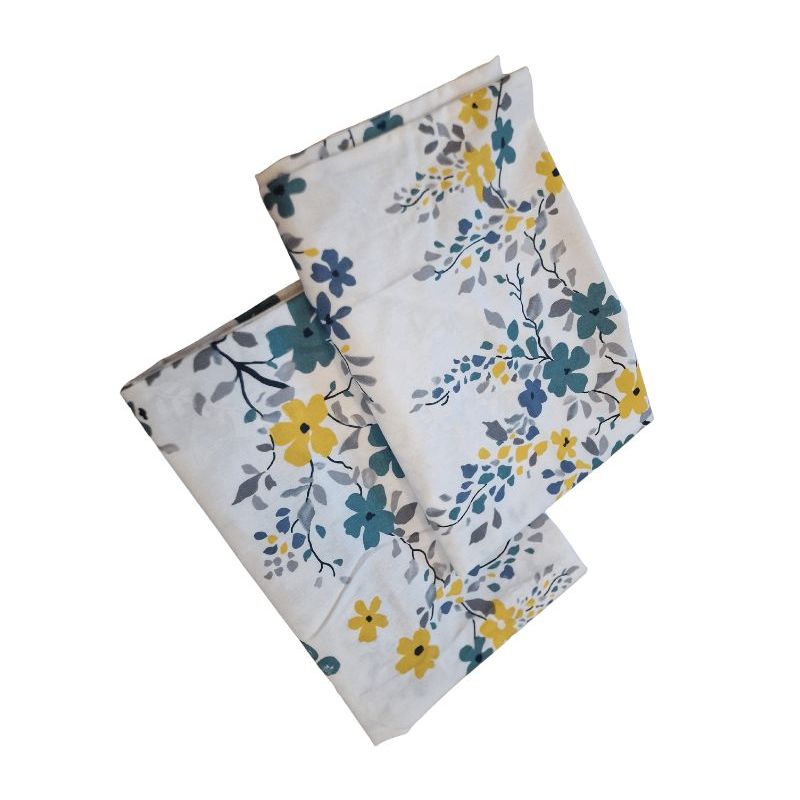 Casa si Gradina - Textile si covoare - Lenjerii de pat - Fete de perna - Set 2 fete de perna, Flori de vara, 50x70cm, bumbac ranforce, Multicolor - Infinity.ro