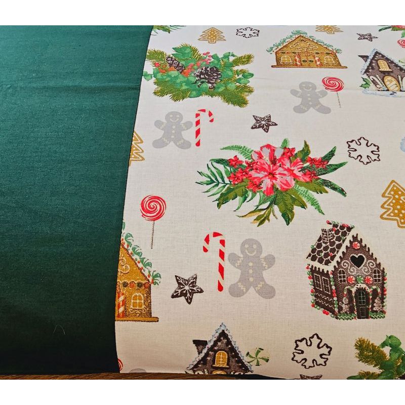 Casa si Gradina - Textile si covoare - Lenjerii de pat - Fete de perna - Set 2 fete de perna Craciun, Ginger Green ARIALE, 50x70cm, bumbac ranforce, Multicolor - Infinity.ro